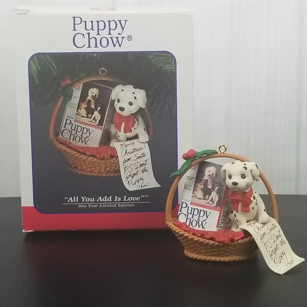 1993 Vintage Enesco Ornament Purina Puppy Chow ed